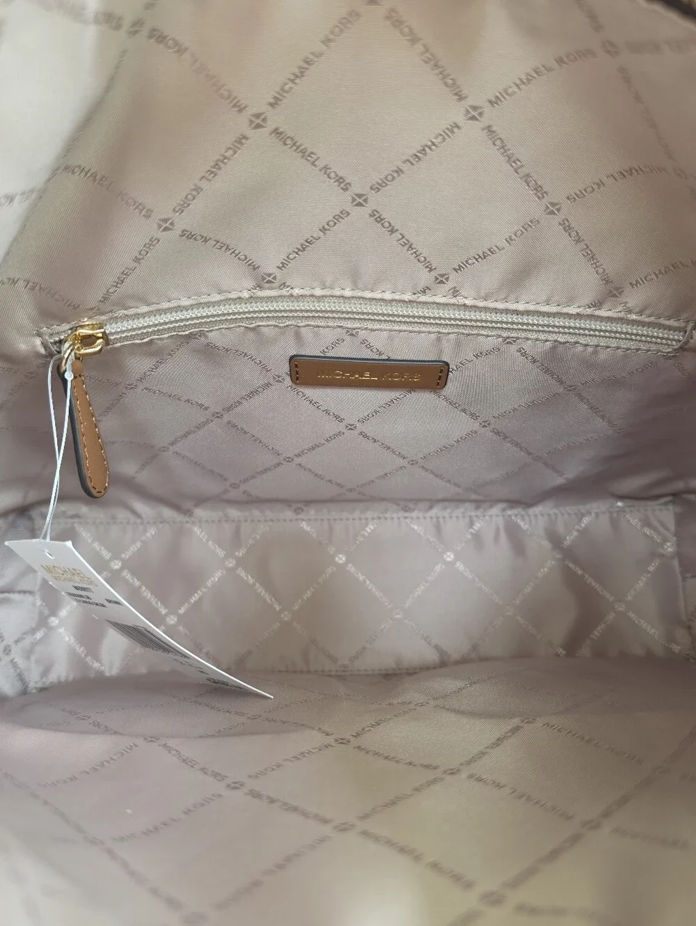 Michael Kors Merritt Large Brown Signature Logo Cargo Shoulder Bag